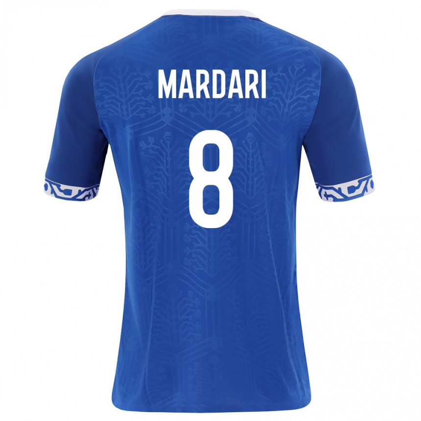 ילדים כדורגל מולדובה Alexandru Mardari #8 כחול מלכותי לבן ג'רזי ביתית 26-28