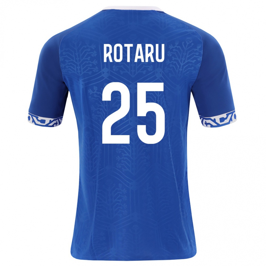 ילדים כדורגל מולדובה Nicolae Rotaru #25 כחול מלכותי לבן ג'רזי ביתית 26-28