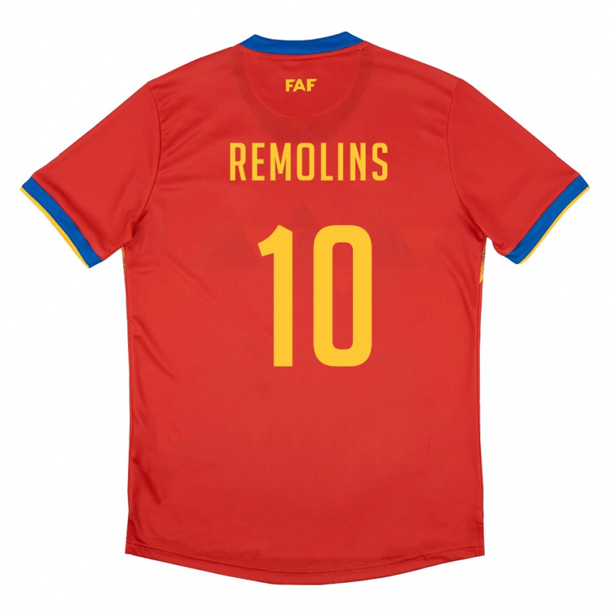 ילדים כדורגל אנדורה Ot Remolins #10 אדום כחול צהוב ג'רזי ביתית 26-28