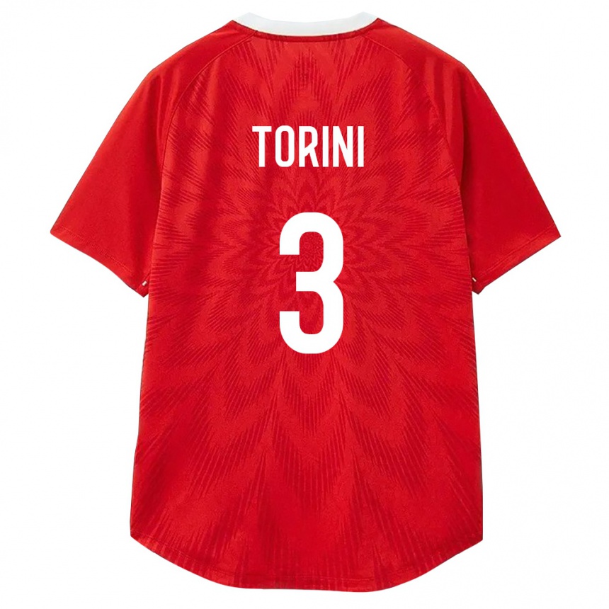 ילדים כדורגל רוסיה Robert Torini #3 אדום לבן חום ג'רזי ביתית 26-28