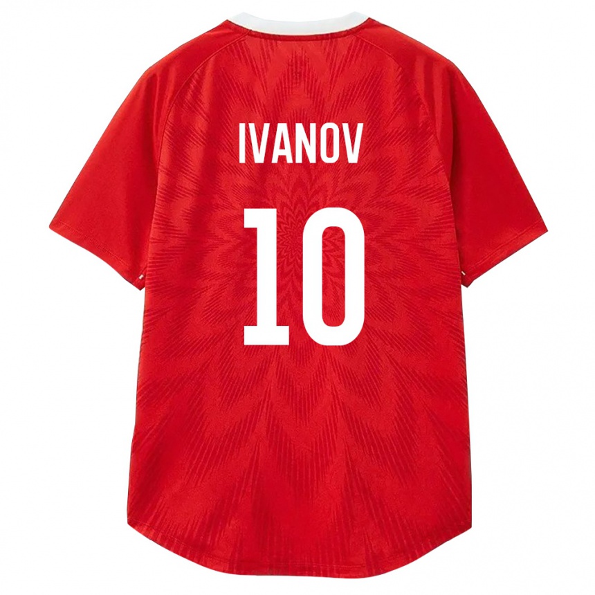 ילדים כדורגל רוסיה Matvey Ivanov #10 אדום לבן חום ג'רזי ביתית 26-28