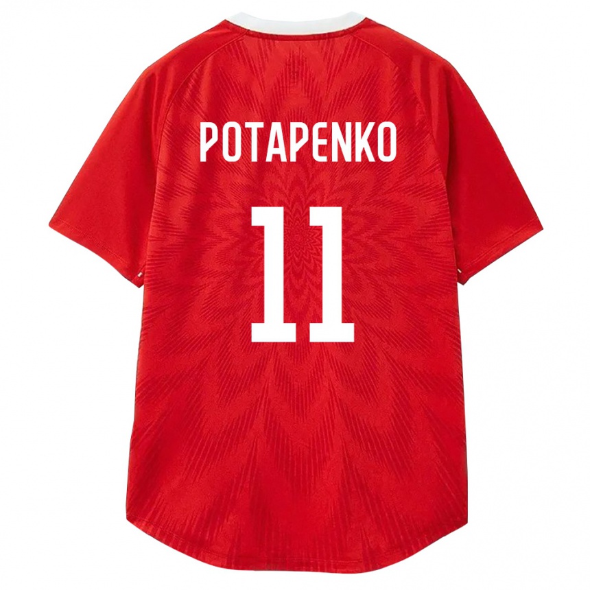 ילדים כדורגל רוסיה Egor Potapenko #11 אדום לבן חום ג'רזי ביתית 26-28