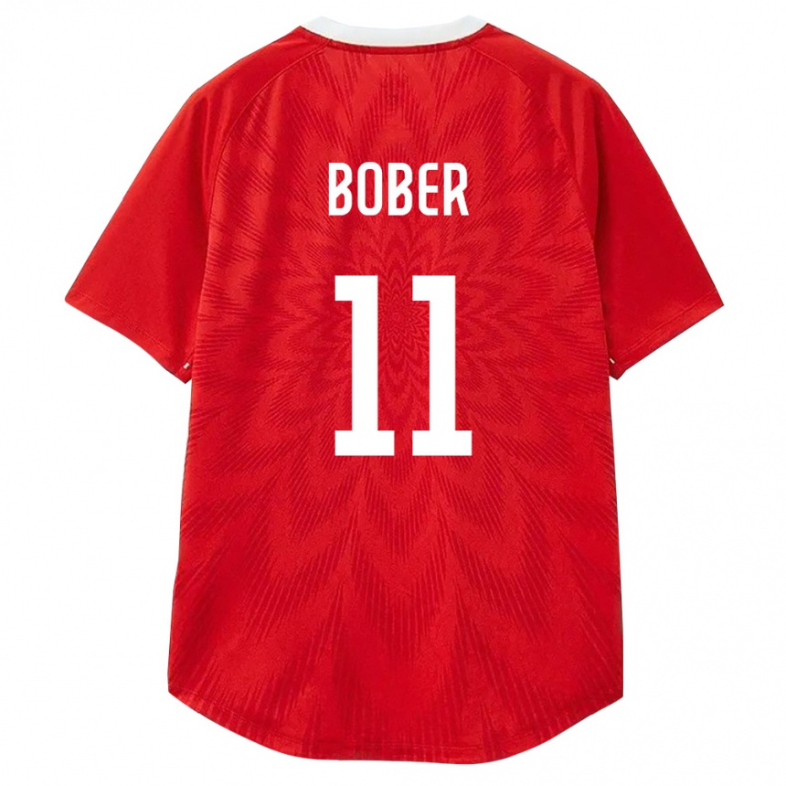 ילדים כדורגל רוסיה Ivan Bober #11 אדום לבן חום ג'רזי ביתית 26-28