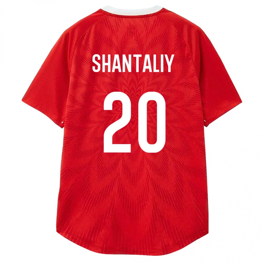 ילדים כדורגל רוסיה Daniil Shantaliy #20 אדום לבן חום ג'רזי ביתית 26-28