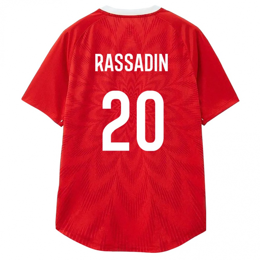 ילדים כדורגל רוסיה Vadim Rassadin #20 אדום לבן חום ג'רזי ביתית 26-28