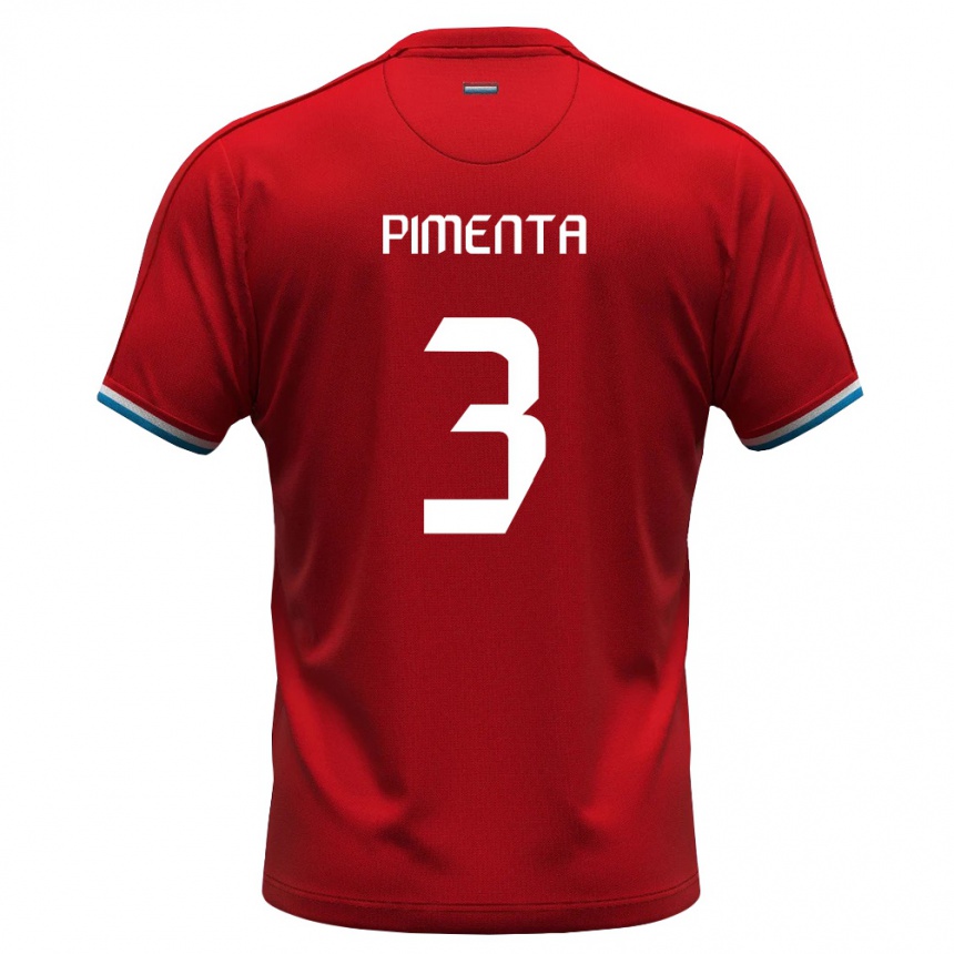 ילדים כדורגל לוקסמבורג Jo Pimenta #3 אדום לבן כחול ג'רזי ביתית 26-28