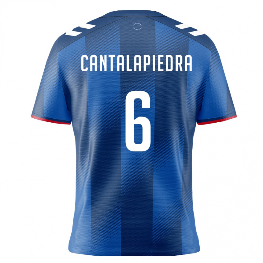 ילדים כדורגל פוארטו ריקו Marco Cantalapiedra #6 כחול מלכותי אדום לבן ג'רזי ביתית 26-28