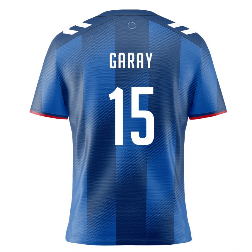 ילדים כדורגל פוארטו ריקו Ethan Garay #15 כחול מלכותי אדום לבן ג'רזי ביתית 26-28