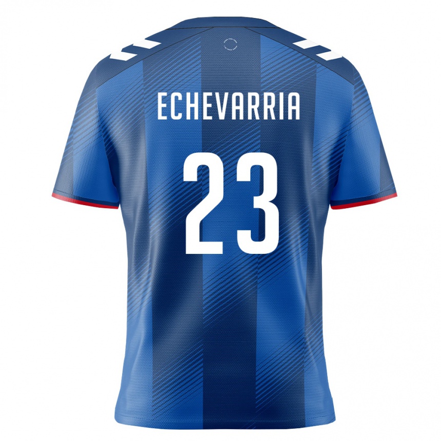 ילדים כדורגל פוארטו ריקו Steven Echevarria #23 כחול מלכותי אדום לבן ג'רזי ביתית 26-28