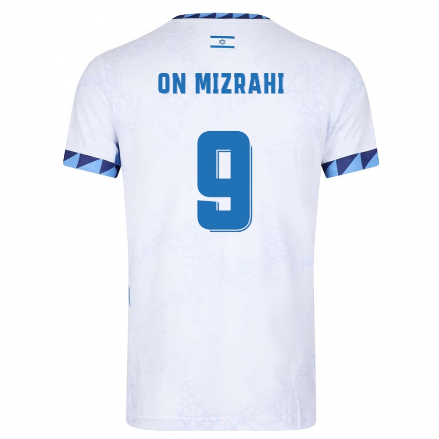 ילדים כדורגל ישראל לי און מזרחי #9 לבן כחול בהיר ג'רזי ביתית 26-28
