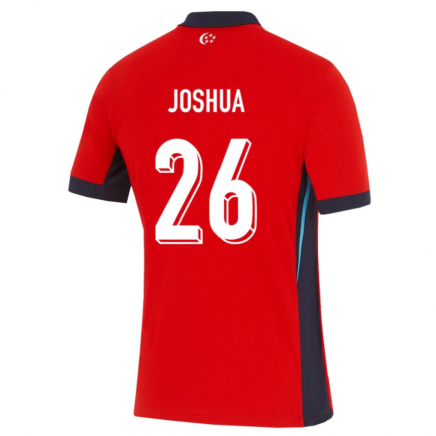 ילדים כדורגל סינגפור Joshua Pereira #26 אדום לבן שחור ג'רזי ביתית 26-28
