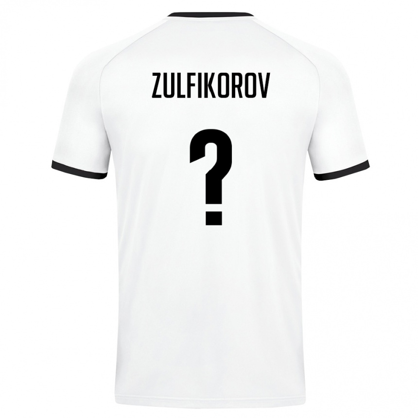 ילדים כדורגל אוזבקיסטן Khojiakbar Zulfikorov #0 לבן ירוק כהה הרחק ג'רזי 26-28