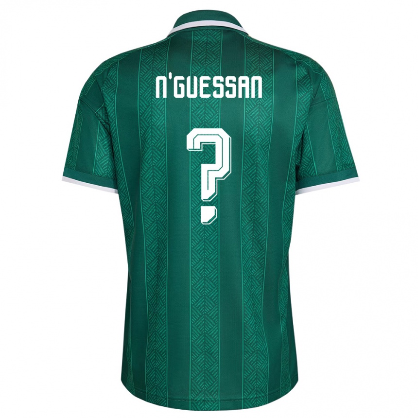 ילדים כדורגל דרום אפריקה Siyabonga N'guessan #0 ירוק לבן זהב הרחק ג'רזי 26-28