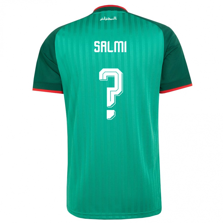 ילדים כדורגל אלג'יריה Mounib Salmi #0 ירוק אדום לבן הרחק ג'רזי 26-28