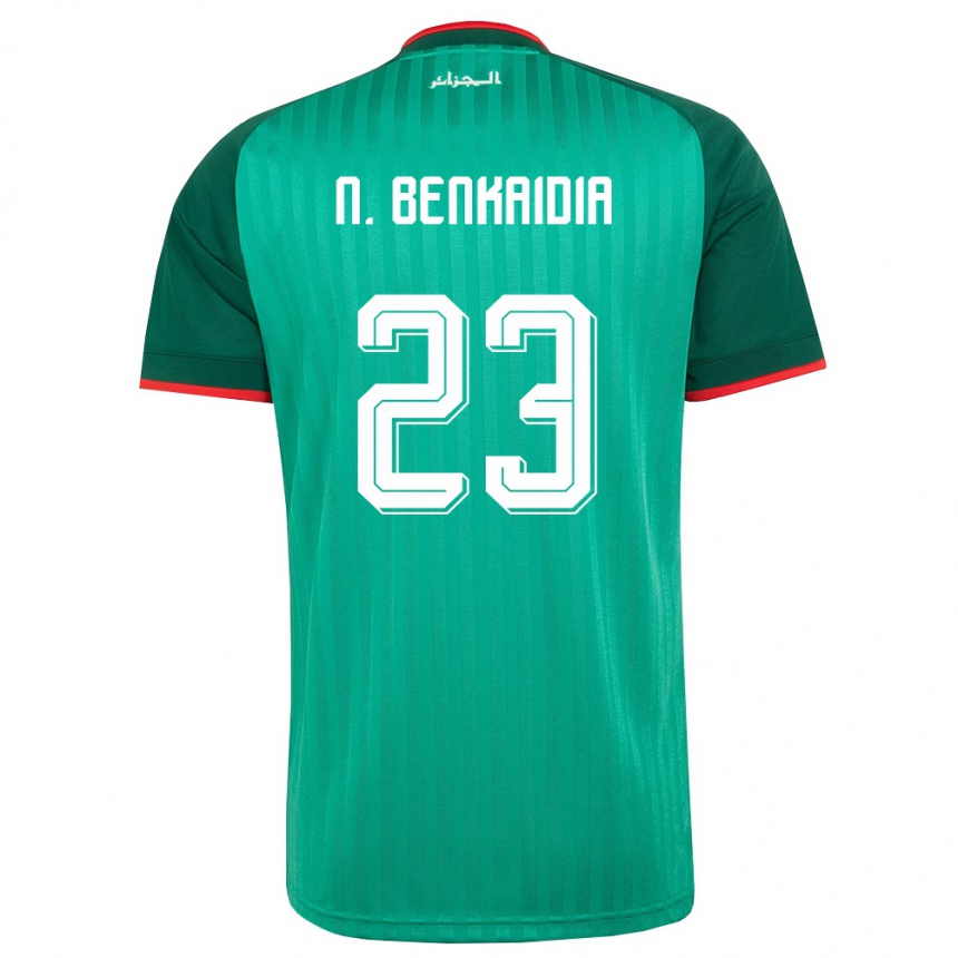 ילדים כדורגל אלג'יריה Nazim Mohamed Salah Benkaidia #23 ירוק אדום לבן הרחק ג'רזי 26-28
