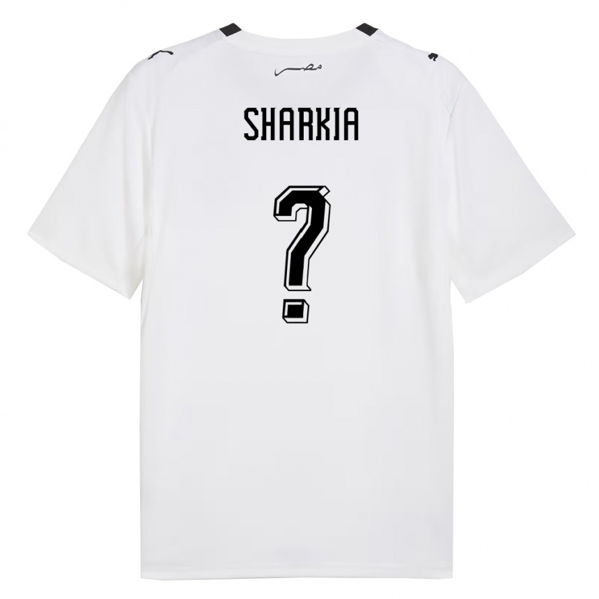 ילדים כדורגל מצרים Mohamed Sharkia #0 לבן אפור שחור הרחק ג'רזי 26-28