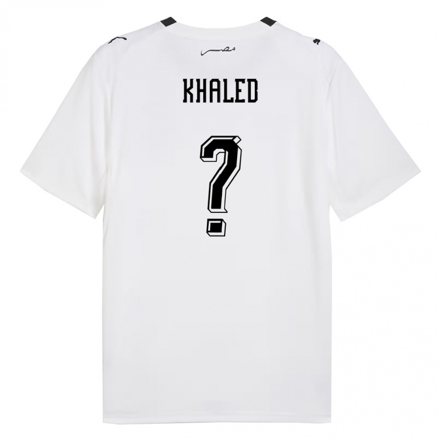 ילדים כדורגל מצרים Maher Khaled #0 לבן אפור שחור הרחק ג'רזי 26-28