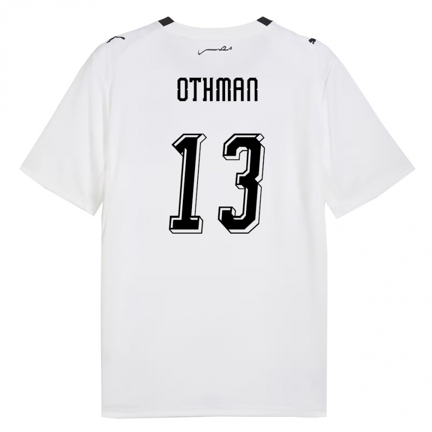 ילדים כדורגל מצרים Youssef Othman #13 לבן אפור שחור הרחק ג'רזי 26-28