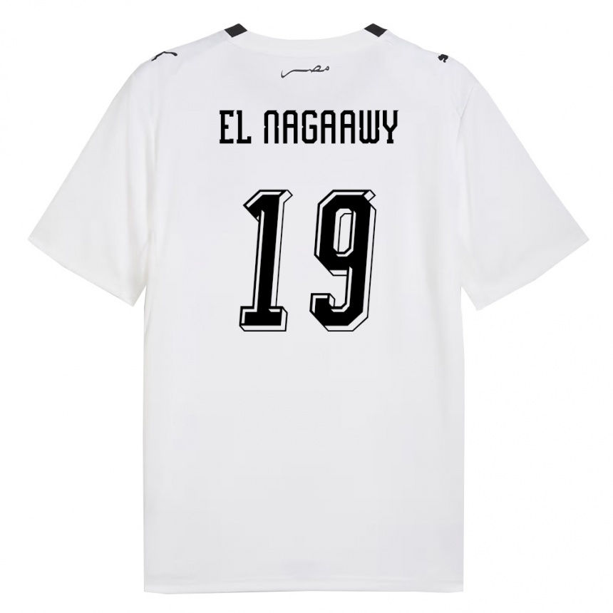 ילדים כדורגל מצרים Ibrahim El Nagaawy #19 לבן אפור שחור הרחק ג'רזי 26-28