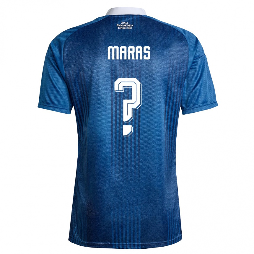 ילדים כדורגל יוון Konstantinos Maras #0 כהה כחול לבן הרחק ג'רזי 26-28