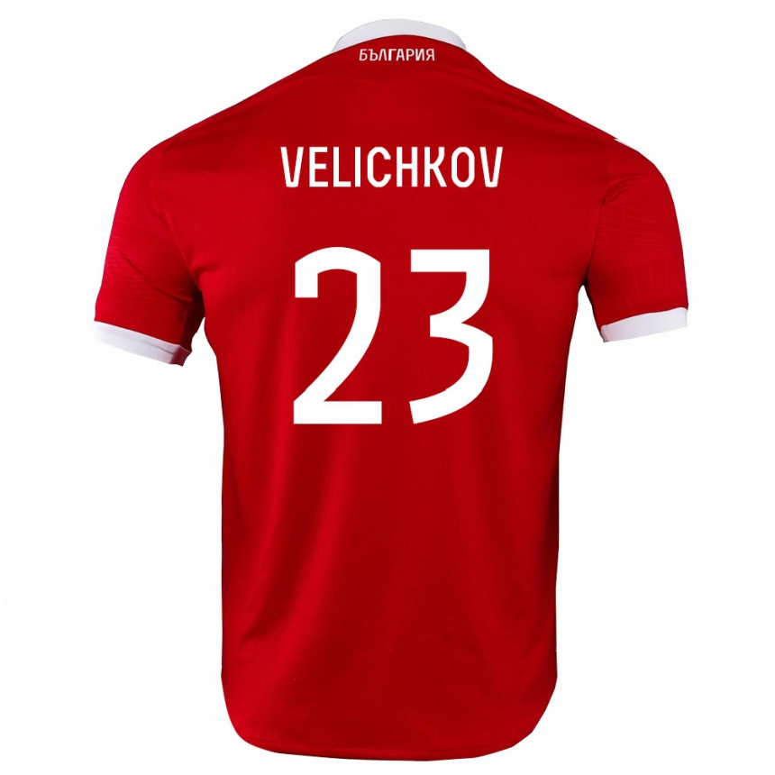 ילדים כדורגל בולגריה Martin Velichkov #23 אדום לבן הרחק ג'רזי 26-28