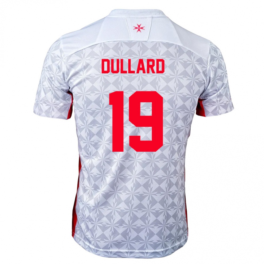 ילדים כדורגל מלטה Fionn Dullard #19 אפור לבן אדום הרחק ג'רזי 26-28