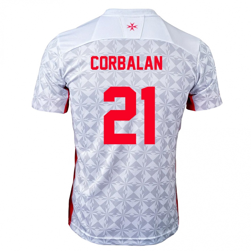 ילדים כדורגל מלטה Juan Corbalan #21 אפור לבן אדום הרחק ג'רזי 26-28