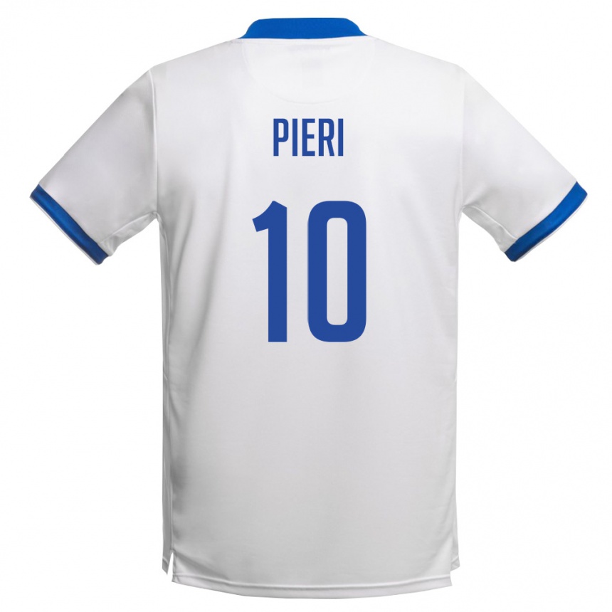 ילדים כדורגל קפריסין Andreas Pieri #10 לבן כחול מלכותי הרחק ג'רזי 26-28
