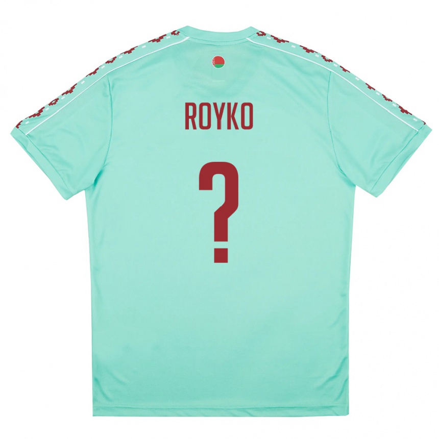 ילדים כדורגל בלארוס Denis Royko #0 ירוק בהיר בורדו הרחק ג'רזי 26-28