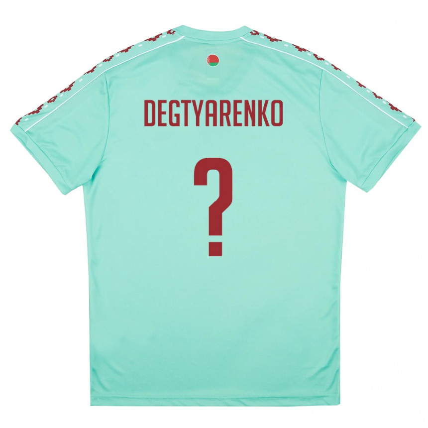 ילדים כדורגל בלארוס Dmitriy Degtyarenko #0 ירוק בהיר בורדו הרחק ג'רזי 26-28