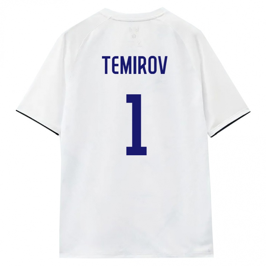 ילדים כדורגל רוסיה Aleksandr Temirov #1 לבן חום שחור הרחק ג'רזי 26-28