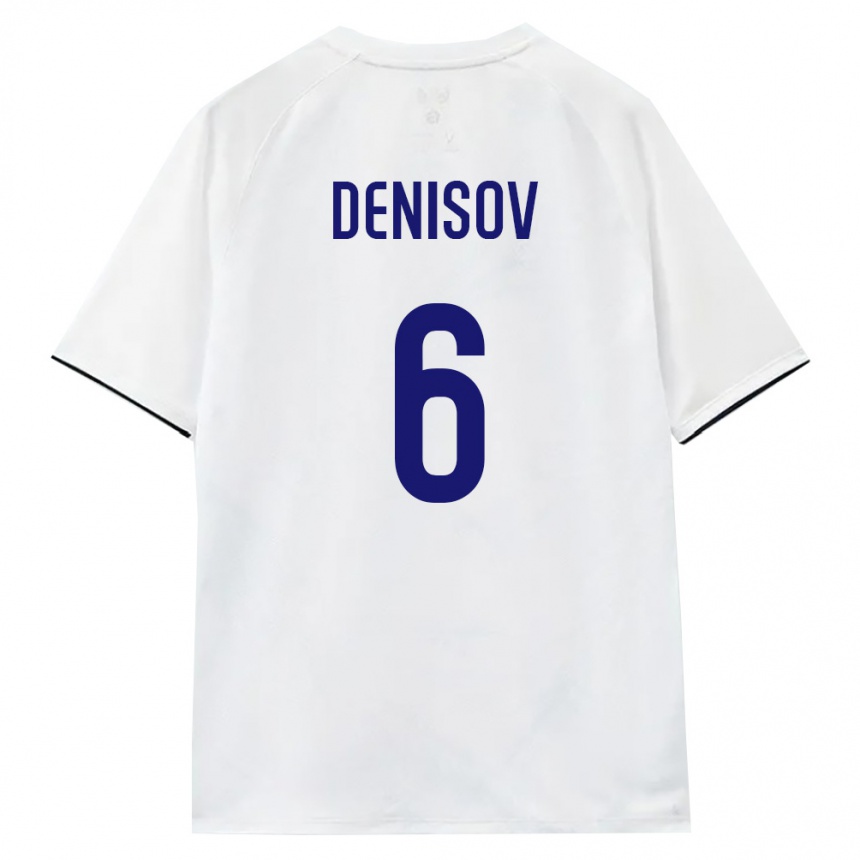 ילדים כדורגל רוסיה Klim Denisov #6 לבן חום שחור הרחק ג'רזי 26-28