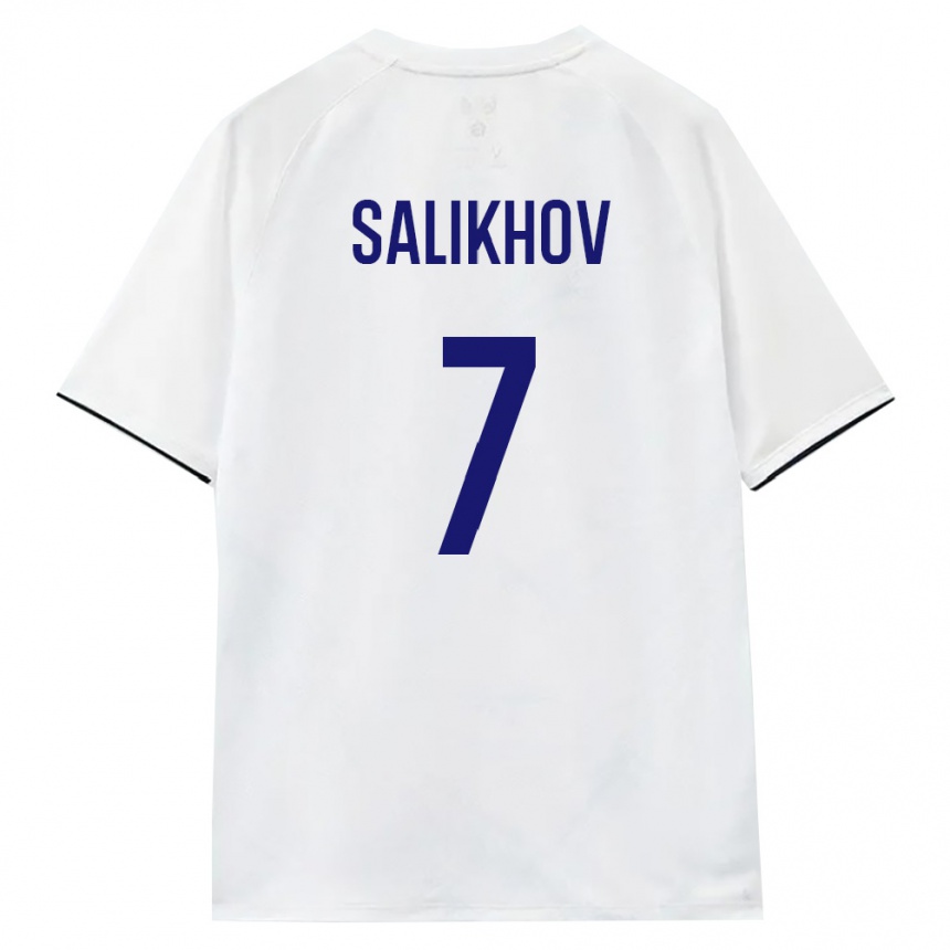 ילדים כדורגל רוסיה Leonid Salikhov #7 לבן חום שחור הרחק ג'רזי 26-28