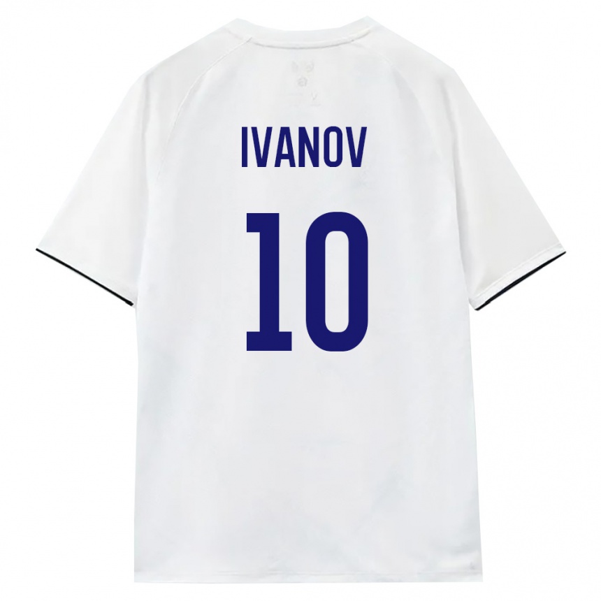 ילדים כדורגל רוסיה Matvey Ivanov #10 לבן חום שחור הרחק ג'רזי 26-28