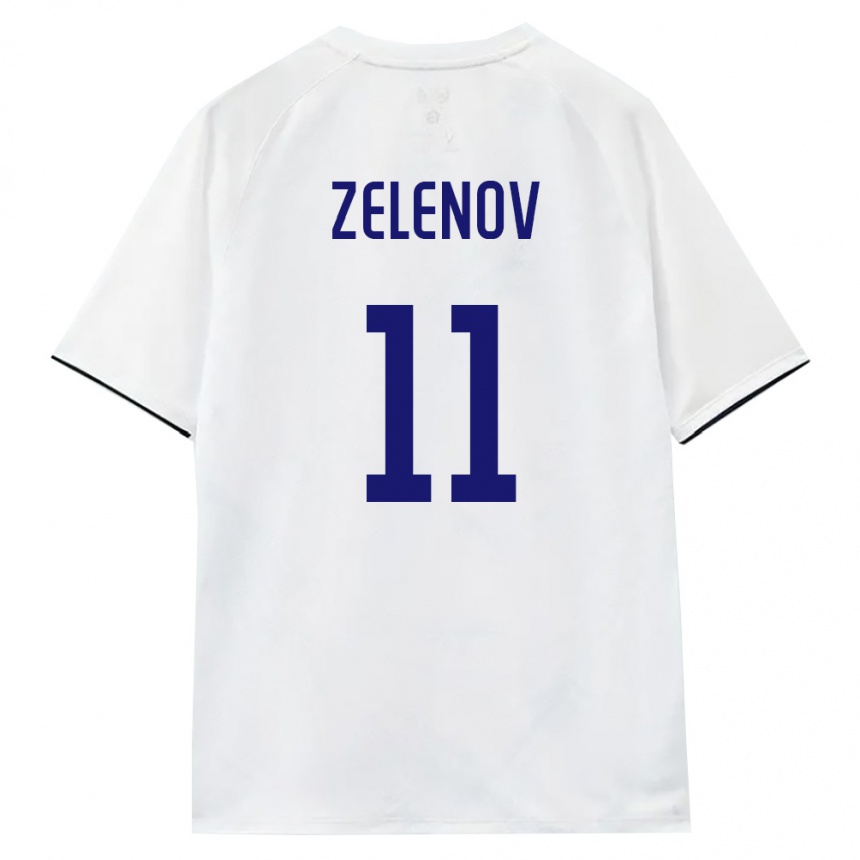 ילדים כדורגל רוסיה Platon Zelenov #11 לבן חום שחור הרחק ג'רזי 26-28