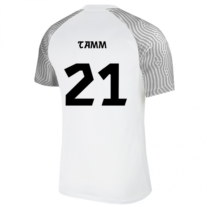 ילדים כדורגל אסטוניה אלכס מטיאס טאם #21 לבן אפור הרחק ג'רזי 26-28
