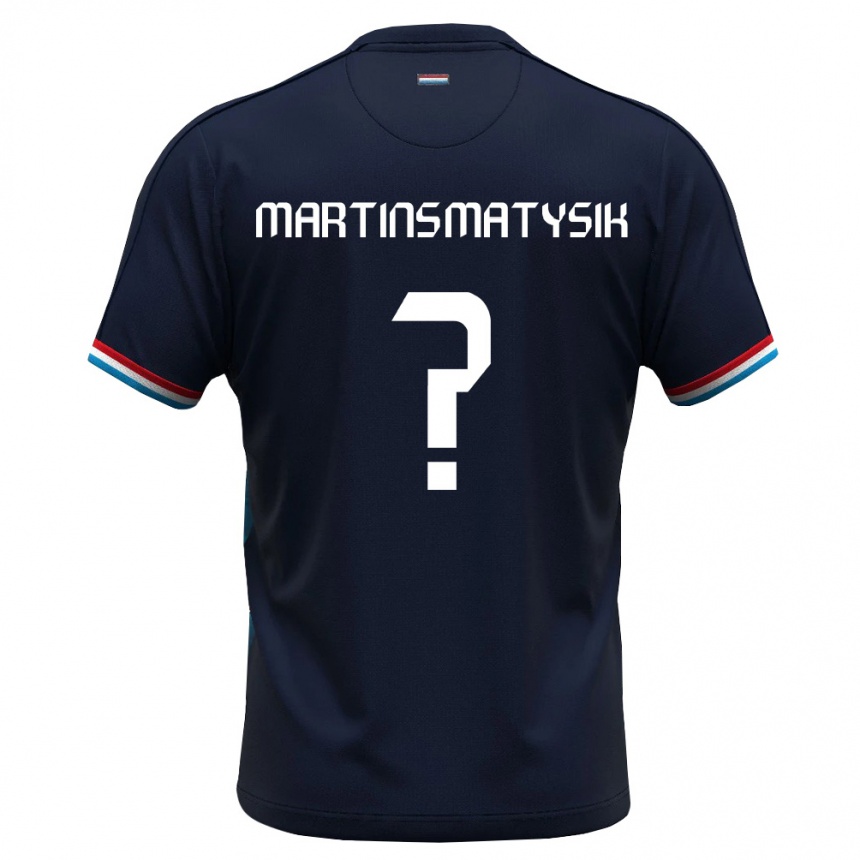 ילדים כדורגל לוקסמבורג Gabriel Martins Matysik #0 כחול מלכותי אדום הרחק ג'רזי 26-28