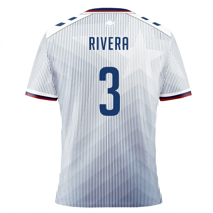 ילדים כדורגל פוארטו ריקו Nicholas Rivera #3 כחול מלכותי לבן הרחק ג'רזי 26-28