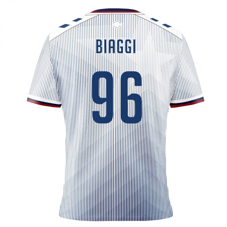 ילדים כדורגל פוארטו ריקו Adrián Biaggi #96 כחול מלכותי לבן הרחק ג'רזי 26-28