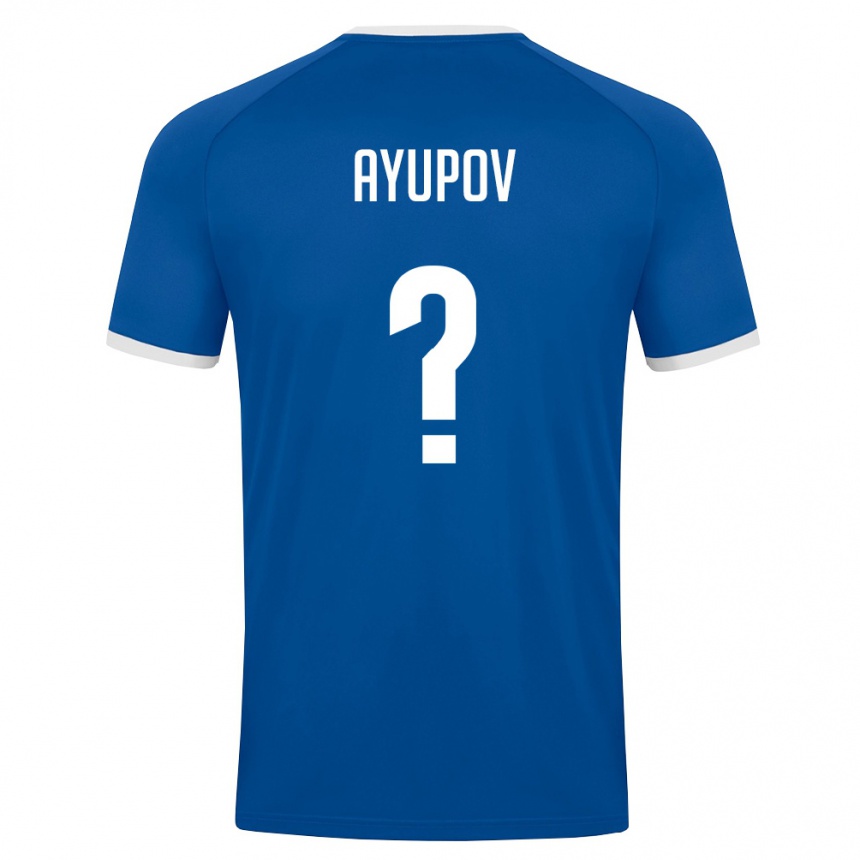 גברים כדורגל אוזבקיסטן Almaz Ayupov #0 כחול מלכותי לבן ג'רזי ביתית 26-28