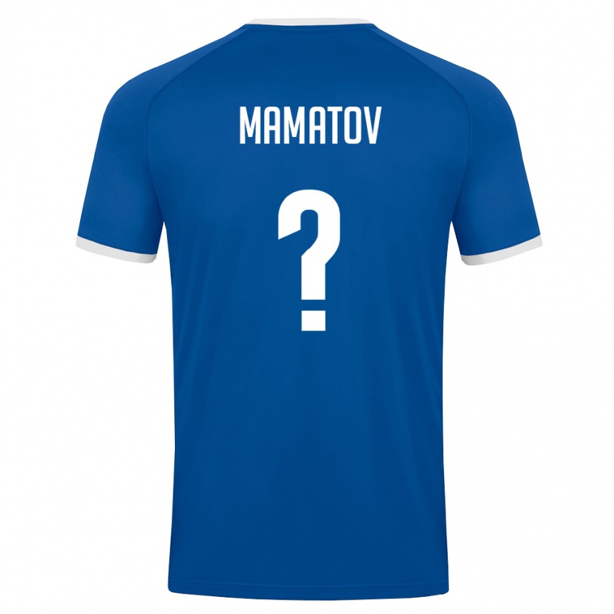 גברים כדורגל אוזבקיסטן Abubakr Mamatov #0 כחול מלכותי לבן ג'רזי ביתית 26-28
