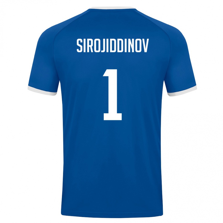 גברים כדורגל אוזבקיסטן Mekhrojbek Sirojiddinov #1 כחול מלכותי לבן ג'רזי ביתית 26-28