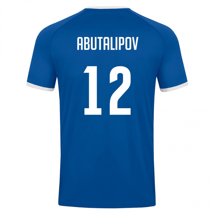 גברים כדורגל אוזבקיסטן Alishan Abutalipov #12 כחול מלכותי לבן ג'רזי ביתית 26-28