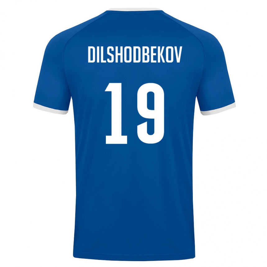 גברים כדורגל אוזבקיסטן Mukhammadali Dilshodbekov #19 כחול מלכותי לבן ג'רזי ביתית 26-28