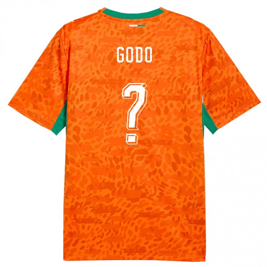 גברים כדורגל חוף השנהב Martial Godo #0 כתום ירוק לבן ג'רזי ביתית 26-28