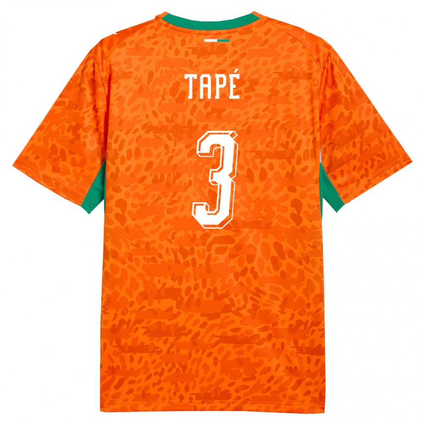 גברים כדורגל חוף השנהב Christ Tapé #3 כתום ירוק לבן ג'רזי ביתית 26-28