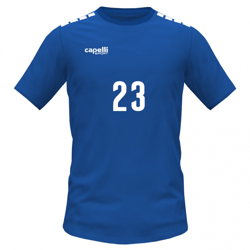 גברים כדורגל כף ורדה דיניי #23 כחול מלכותי אדום ג'רזי ביתית 26-28