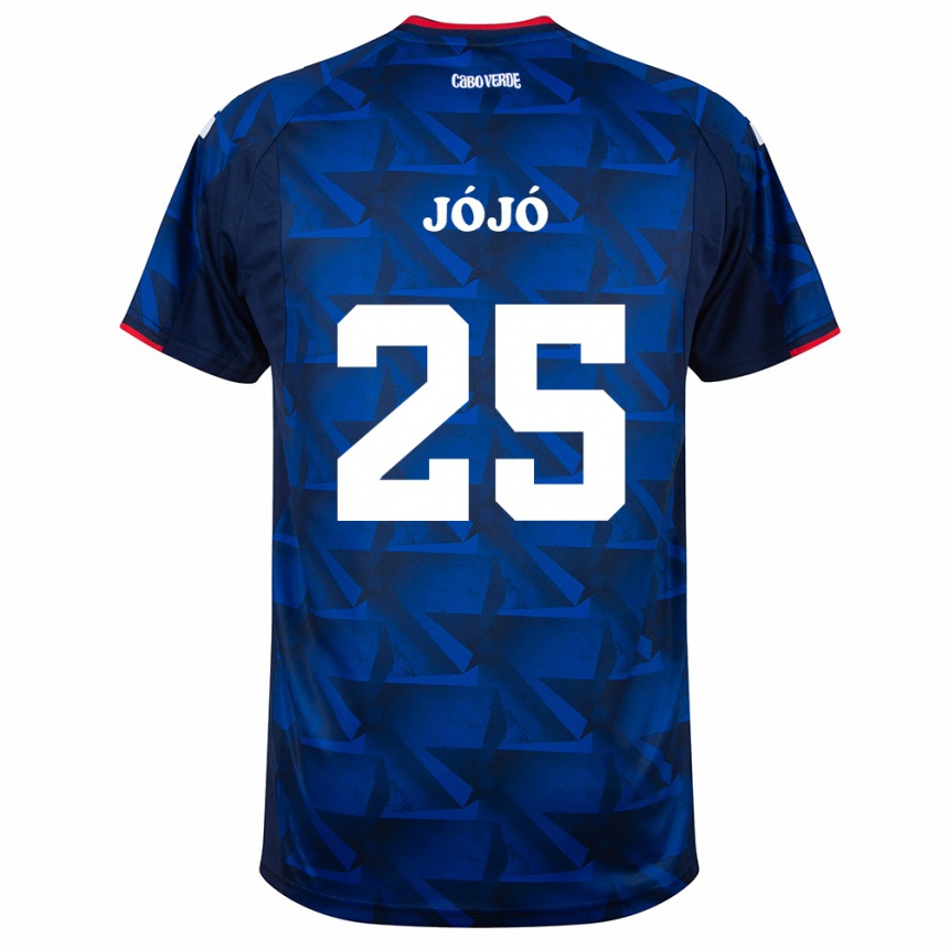 גברים כדורגל כף ורדה Jójó #25 כחול מלכותי אדום ג'רזי ביתית 26-28