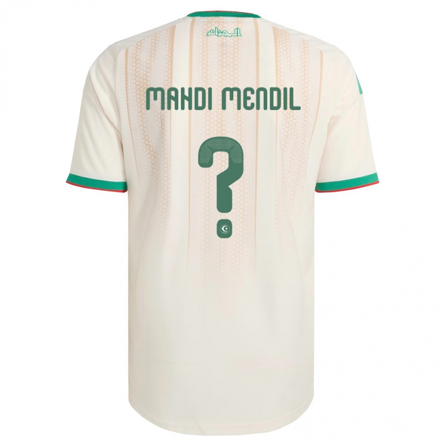 גברים כדורגל אלג'יריה Anis Mahdi Mendil #0 שמנת ירוק אדום ג'רזי ביתית 26-28