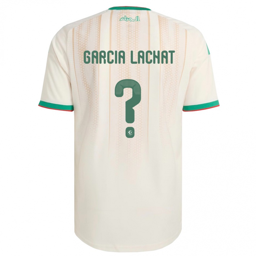 גברים כדורגל אלג'יריה Rayan Garcia Lachat #0 שמנת ירוק אדום ג'רזי ביתית 26-28